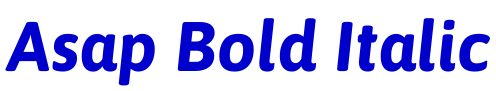 Asap Bold Italic 字体